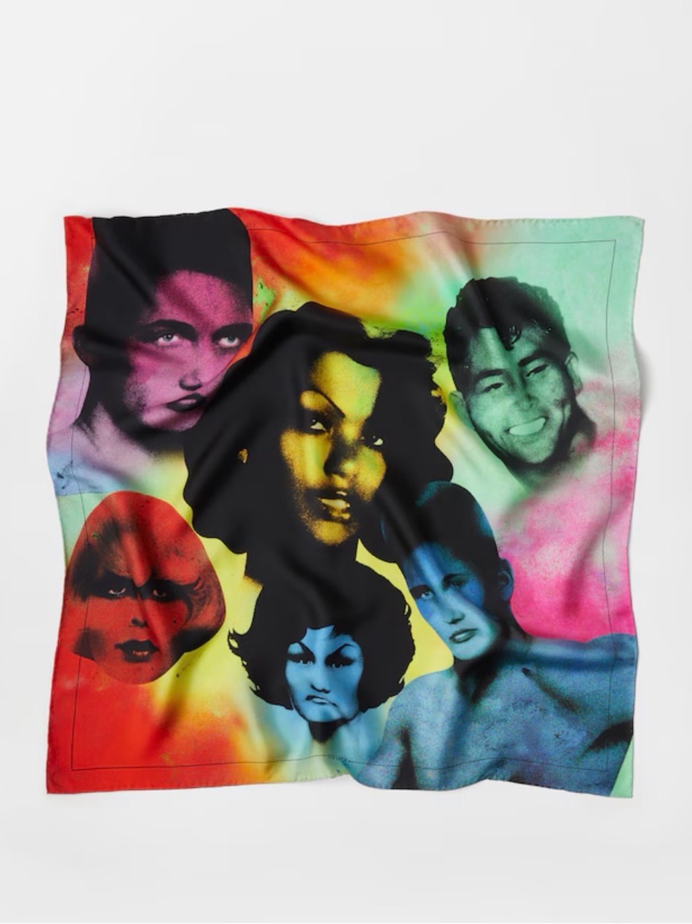 Versace The Party 100% Silk Twill Scarf 70cm Pop Art Print NWT